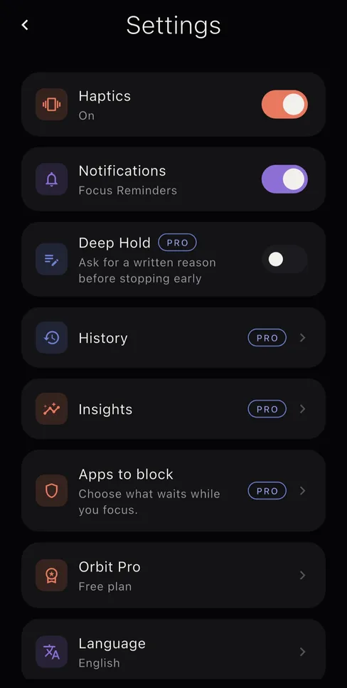 Orbit - Shield the apps that pull you away